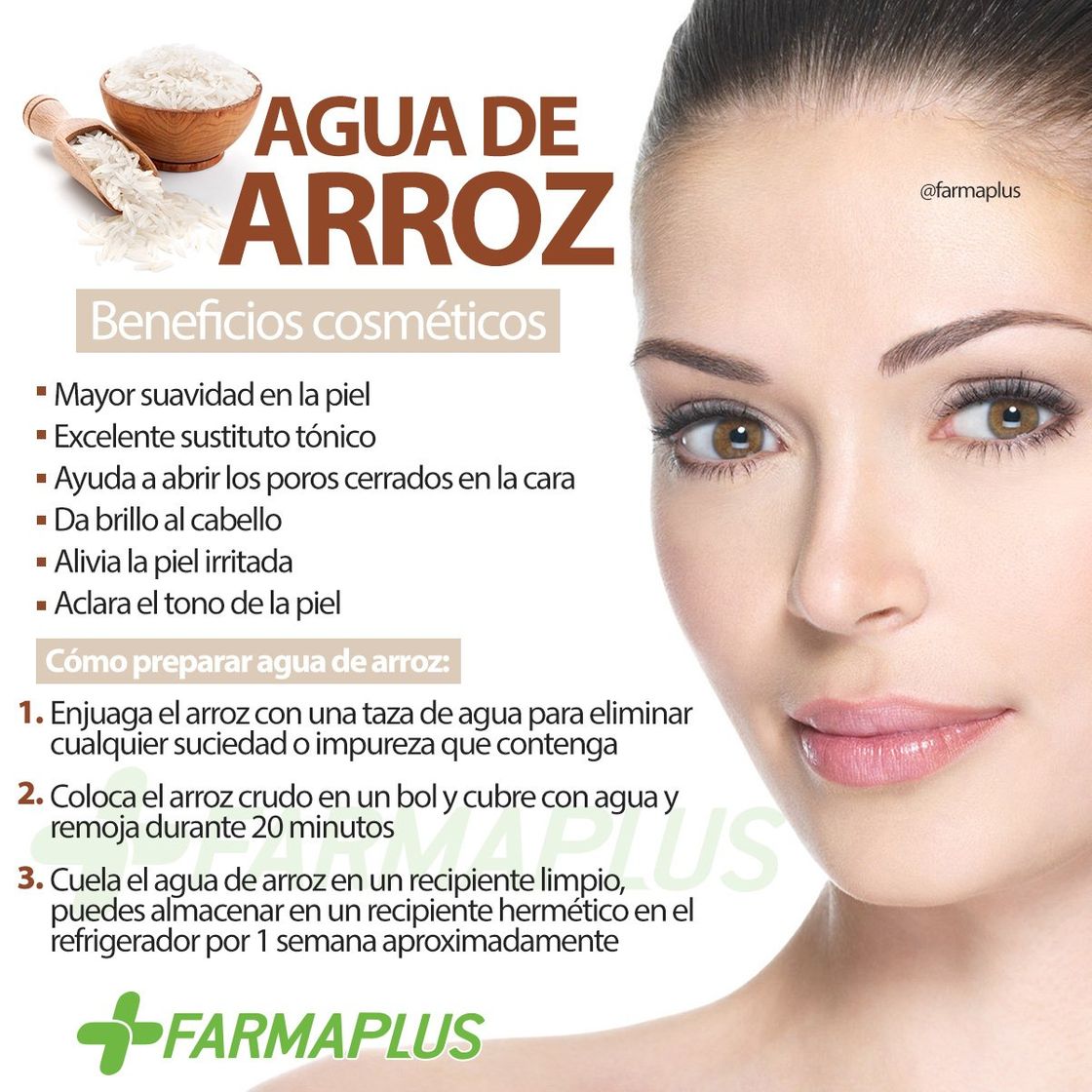 Moda Agua de arroz para la cara