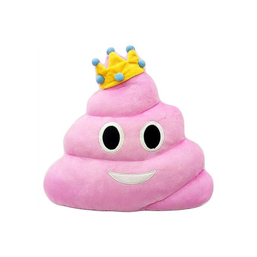 cojoy Emoji caca almohada Princess cojín de emoticono corazón Ojos Poo forma