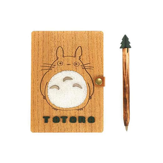 Agenda de Totoro con portada y lápiz de madera