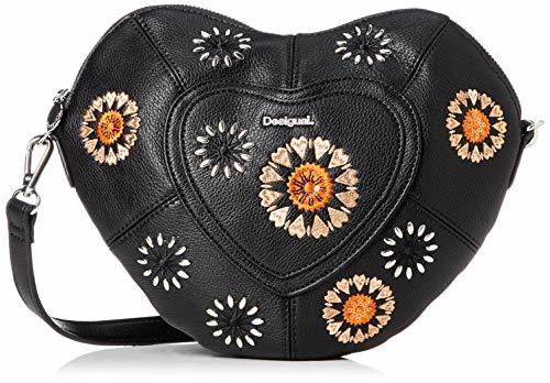 Fashion Desigual bolsa cruzada con tachuelas y flores para mujer