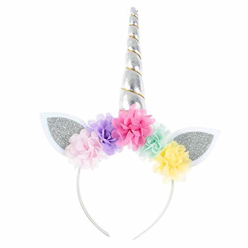 Moda Cupcinu Diadema Unicornio Niña Diadema Flores Banda Para El Pelo Decorativa Para