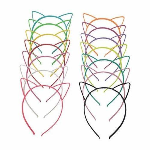 Flying swallow 14 Piezas diademas con orejas de gato de plástico