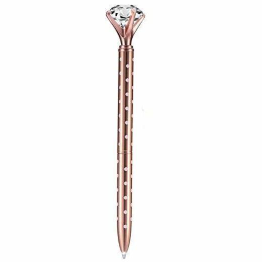SmirkSumer - Bolígrafo de punta de bola de metal con diamante de