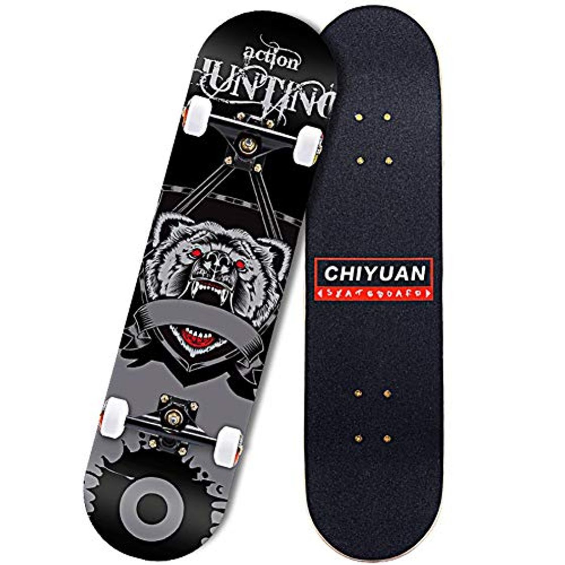 Product LXYCLOVER Patinetas Pulgadas Skateboard Tablero de plástico Completo con Cubierta Flexible y