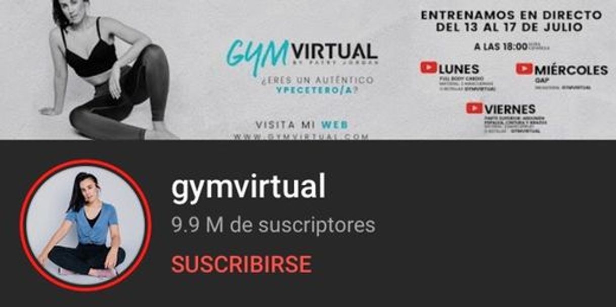 Fashion Canal de Youtube: gym virtual