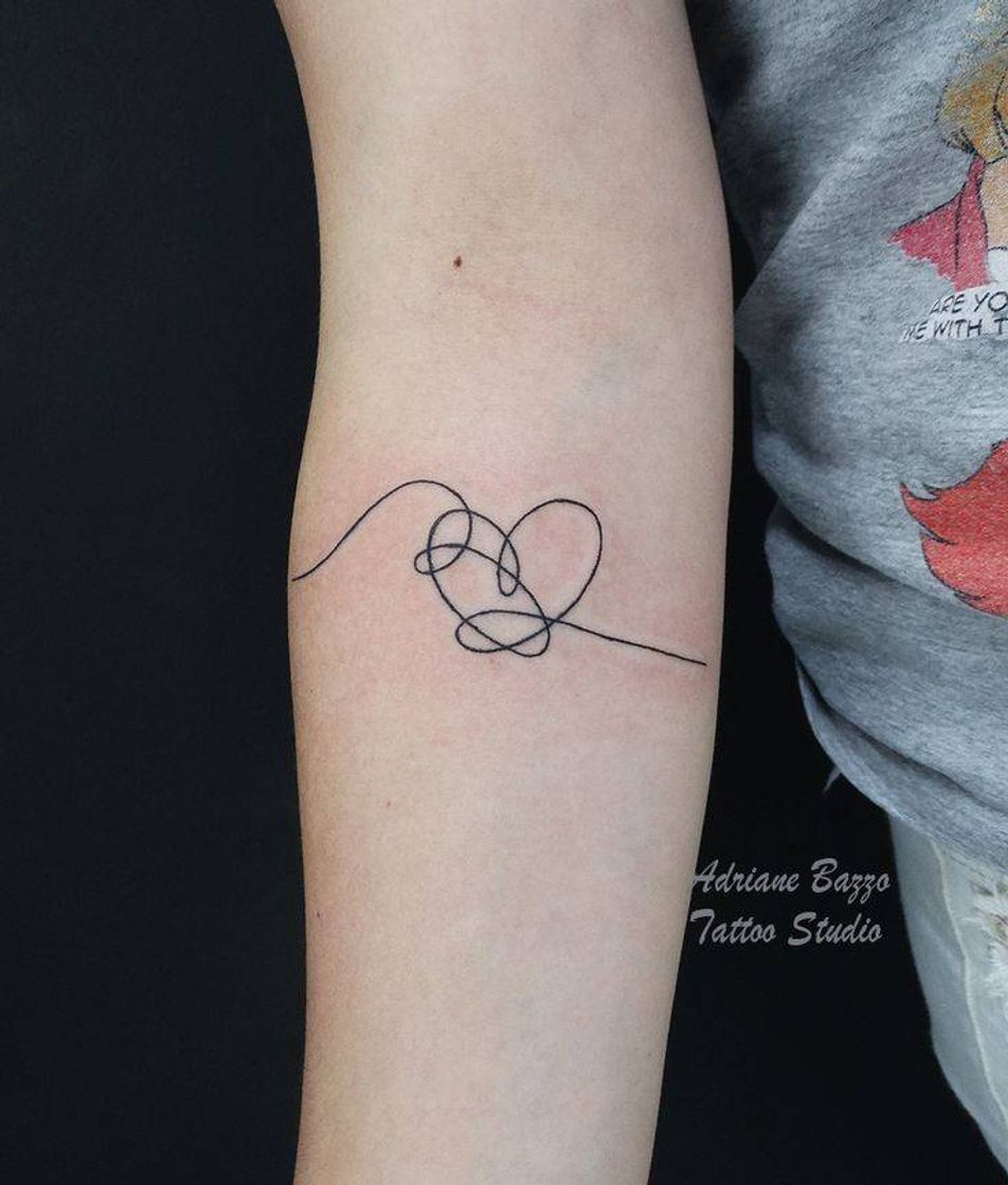 Moda Tatuagem Símbolo Banda BTS de K-pop