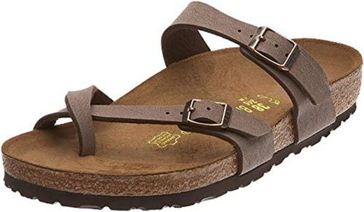 Birkenstock Mayari Birko-Flor, Sandalias de Dedo Mujer, Marrón