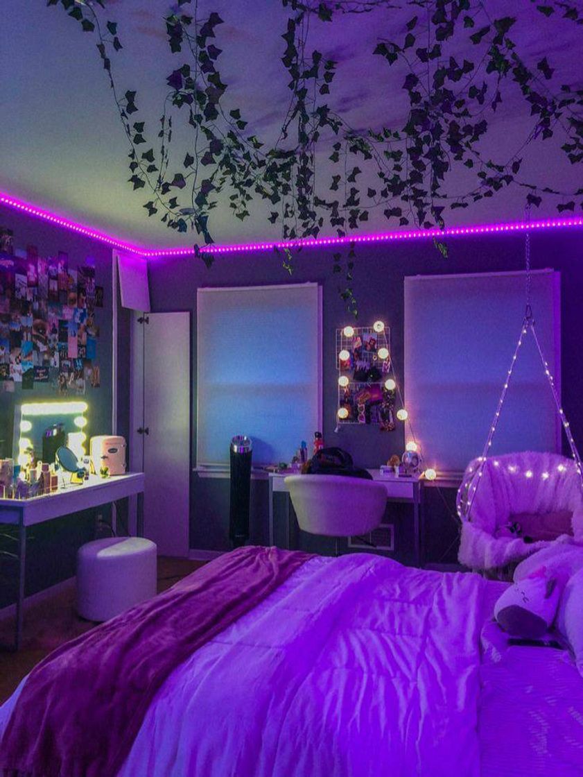 Moda Plantinhas com led roxo