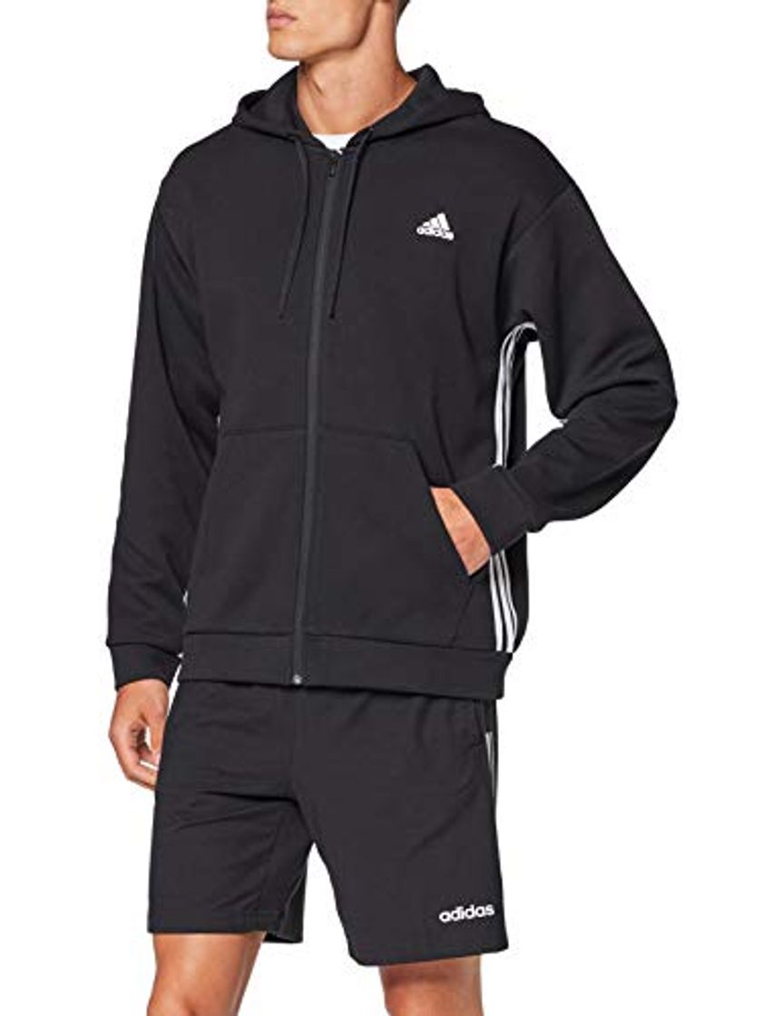 Moda adidas M Mh 3s FZ Sudadera, Hombre, Black