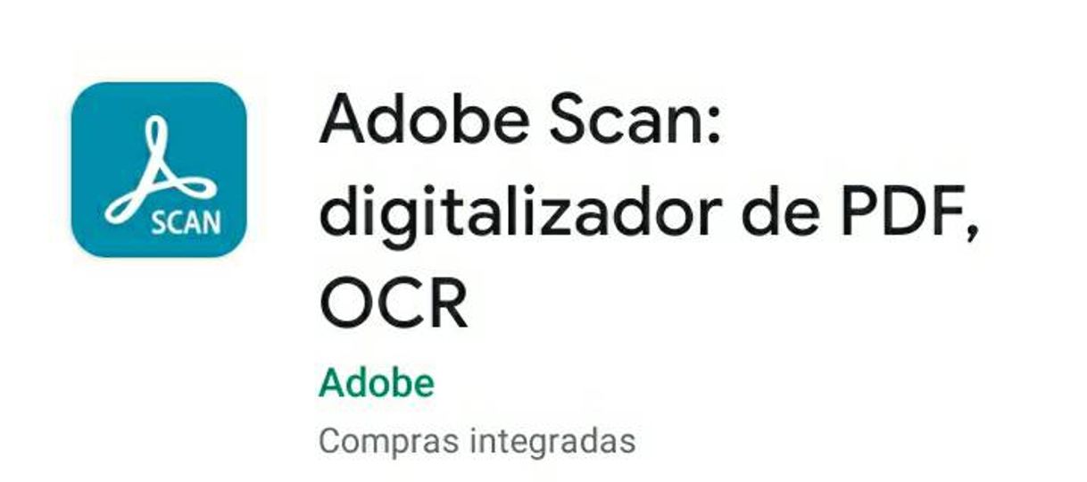 App Adobe scan  : escaner de pdf