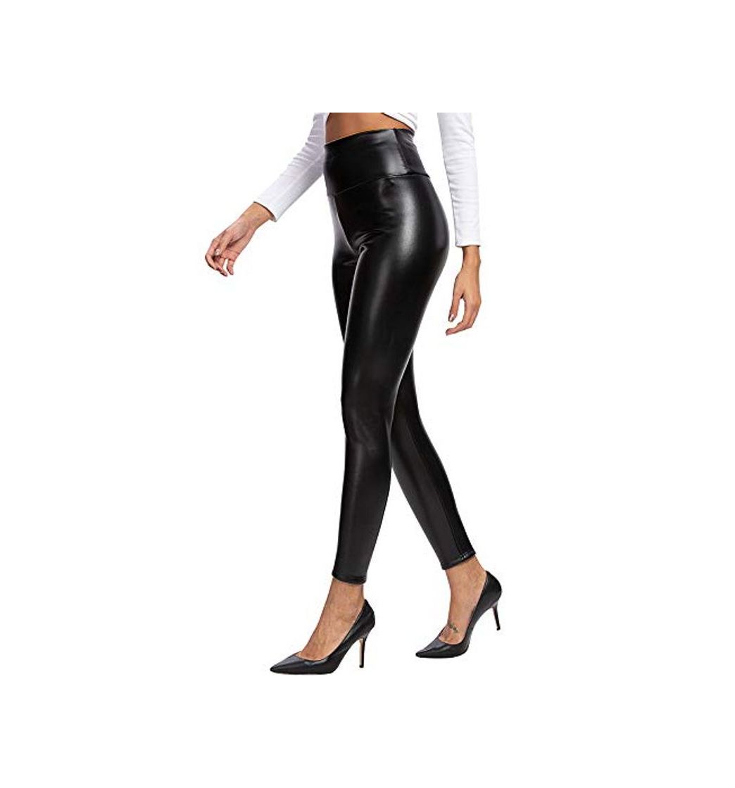 Products heekpek Mujeres PU Leggins Cuero Brillante Pantalón Elásticos Pantalones para Mujer Skinny Elásticos Pantalones