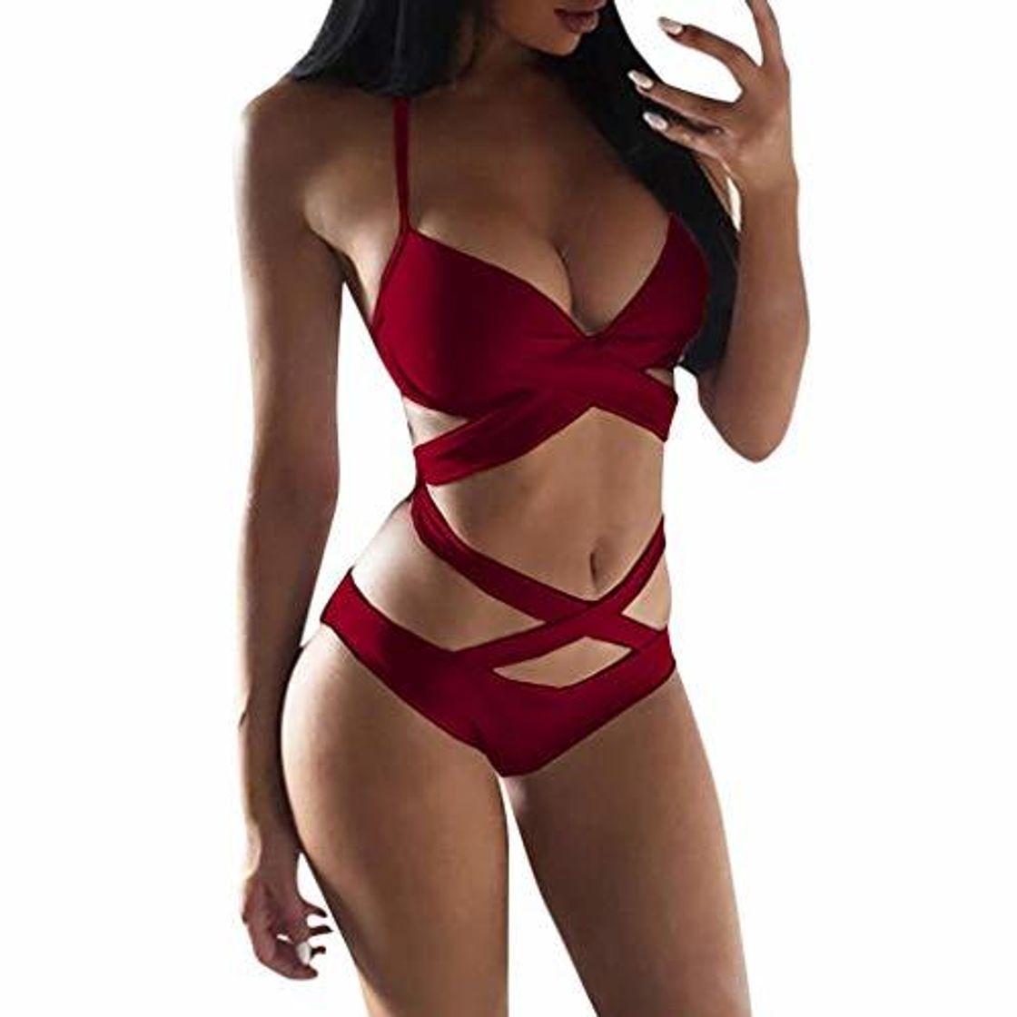 Moda señoras Bikini Encanto de Cristal Crossover arnés Cintura Vientre Cuerpo Cadena Collar