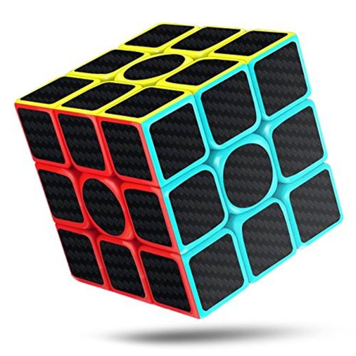 cfmour Cubo de Mágico, 3x3x3 Fibra de Carbono Suave Magia Cubo de