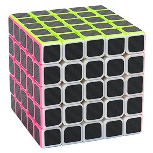 Coolzon Puzzle Cube 5x5x5 Cubo Magico con Pegatina de Fibra de Carbono Velocidad