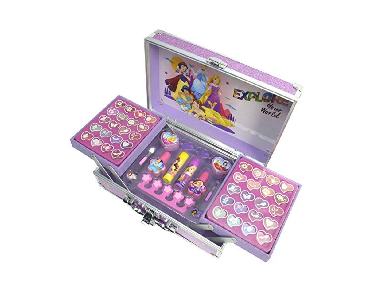 Social Disney Princess Makeup Train Case, Color Rosa