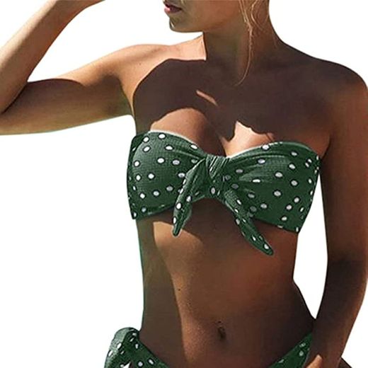 UMIPUBO Bikini Mujer Dos Piezas Ropa con Estampado de Lunares Push-Up Traje