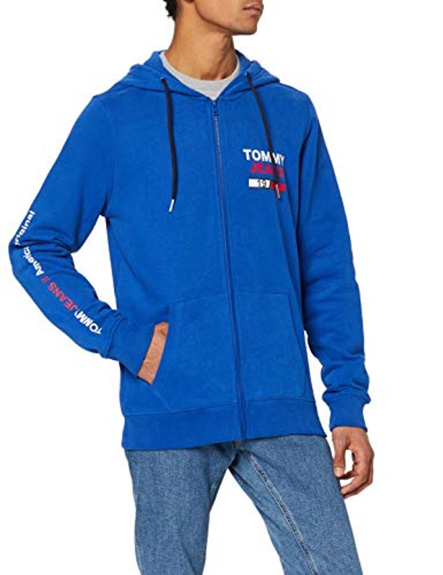 Productos Tommy Hilfiger TJM Essential Graphic Zip Trough Sudadera, Azul