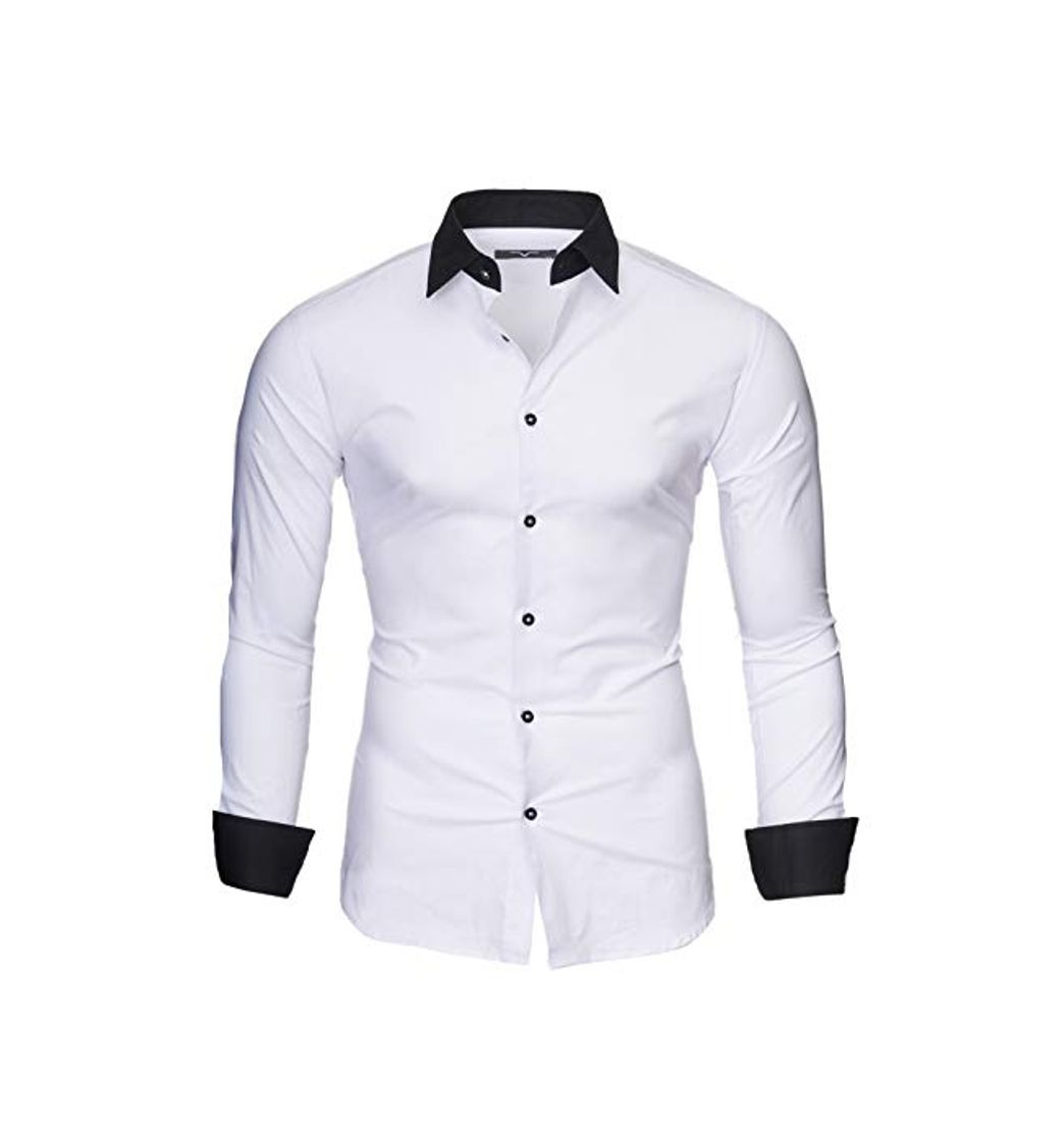 Fashion Kayhan Hombre Camisa Mailand, White