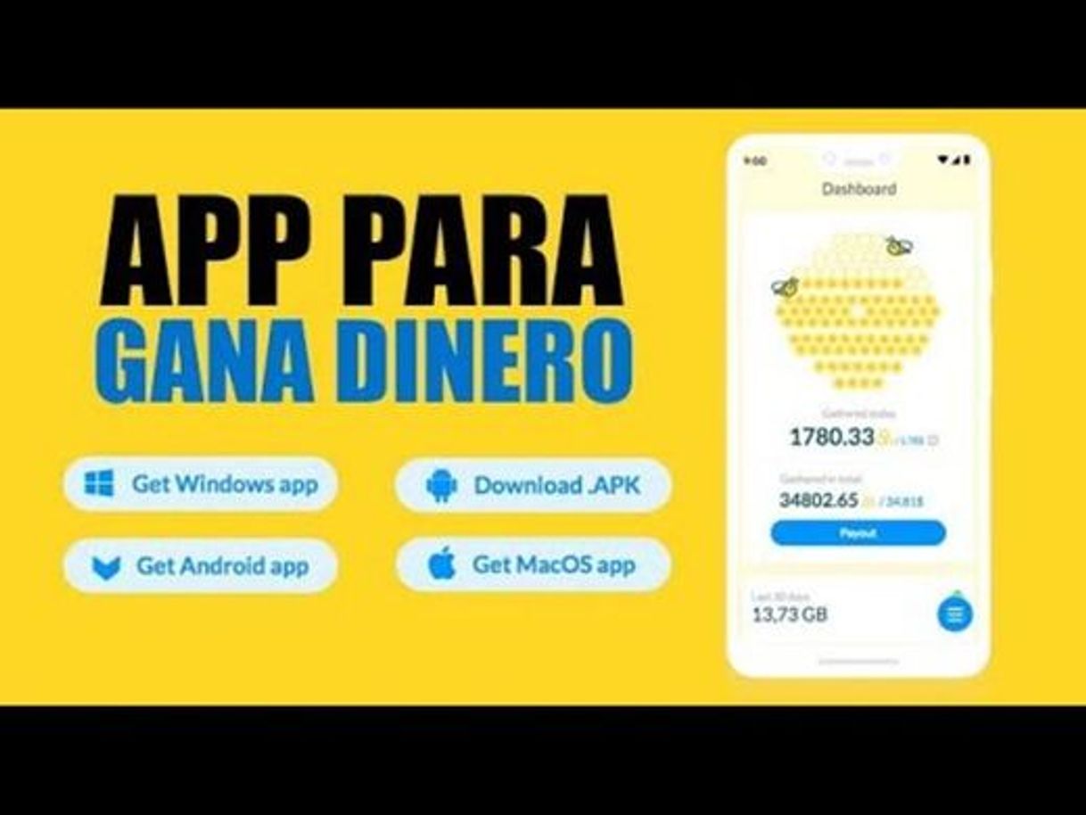 HoneyGain, descarga la app, enciéndela y empieza a ganar