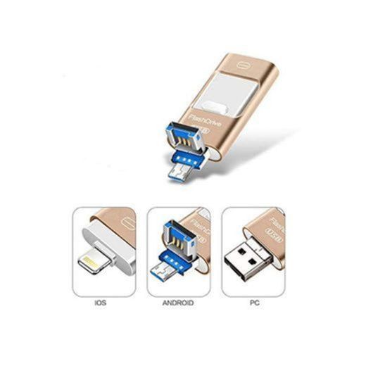 Kaulery Memoria USB para iPhone Android Pendrive 256GB Compatible con iOS iPad