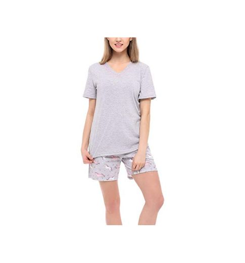 Merry Style Pijama Conjunto Camiseta y Pantalones Ropa de Cama Mujer MS10-231