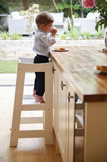 Torre de Aprendizaje Montessori para niños con altura ajustable y barra de