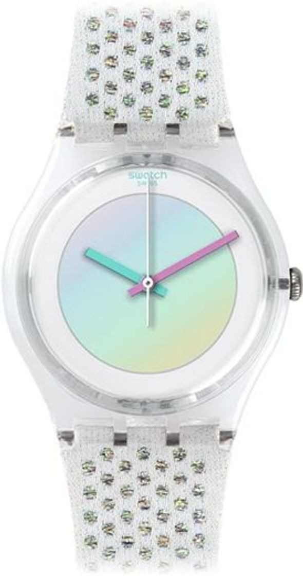 Social Swatch Girl's Gent GE246 Clear Suede Swiss Quartz ... - Amazon.com