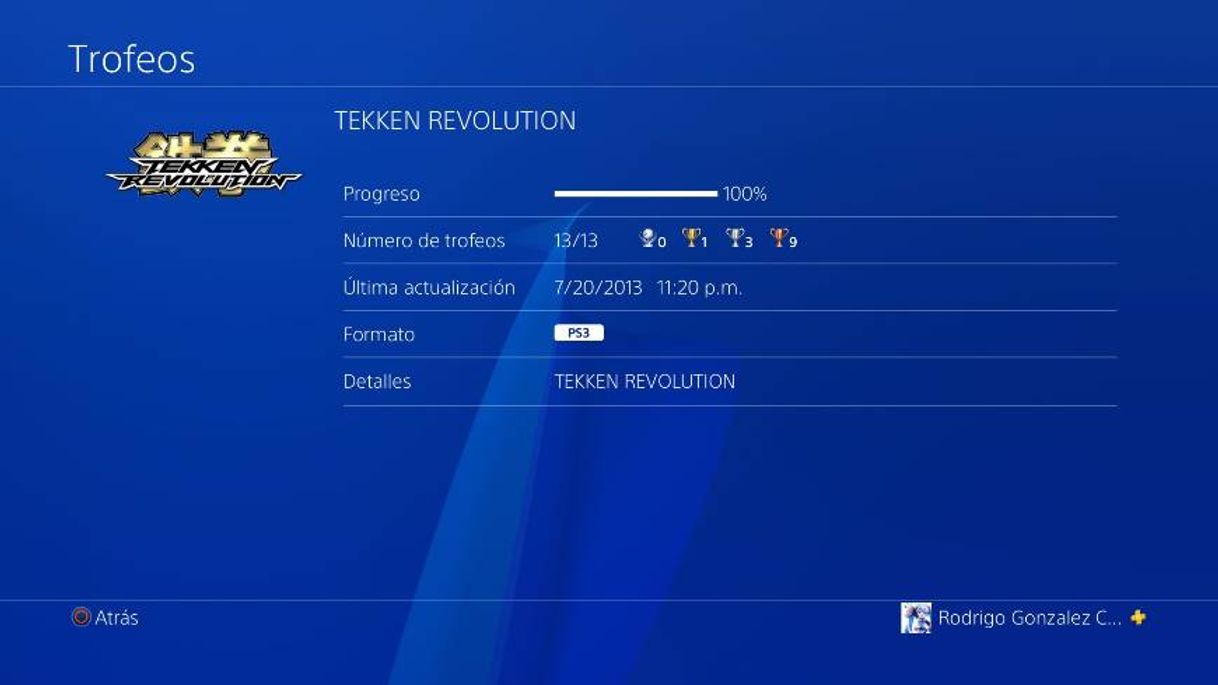 Videogames Trofeos Tekken Revolution Ps3