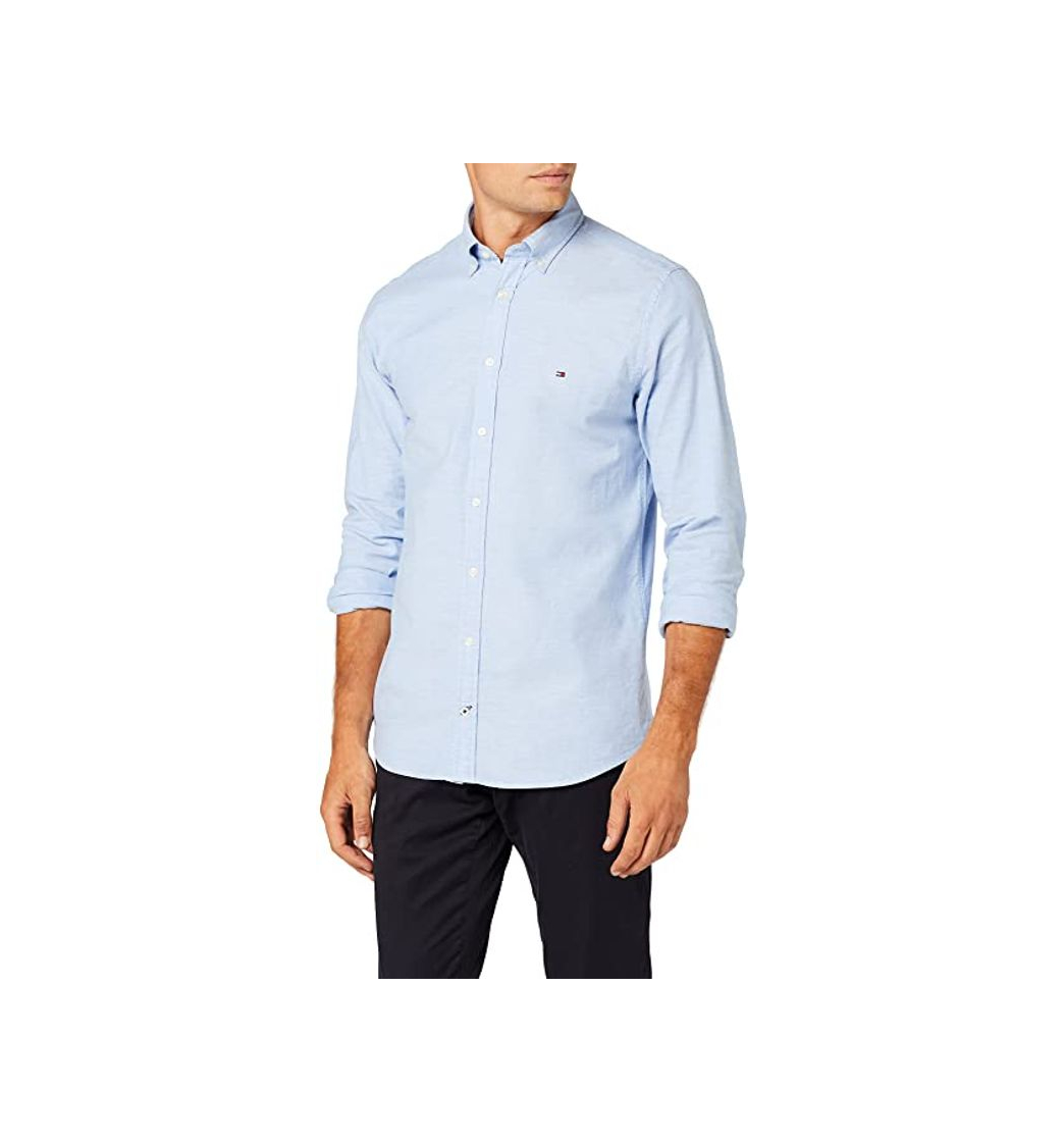 Social Tommy Hilfiger Core Stretch Slim Poplin Shirt Camisa, Blanco