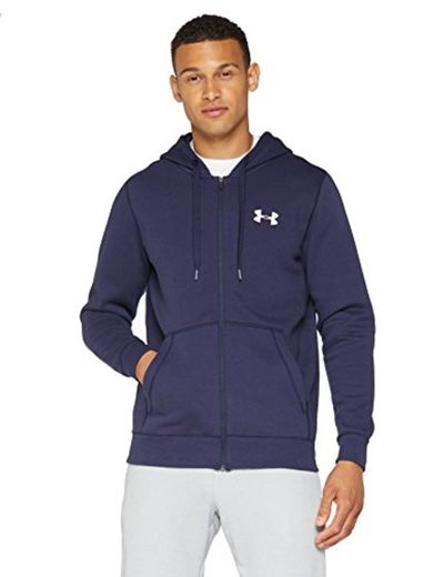 Under Armour Rival Fitted Full Zip Sudadera, Hombre, Azul