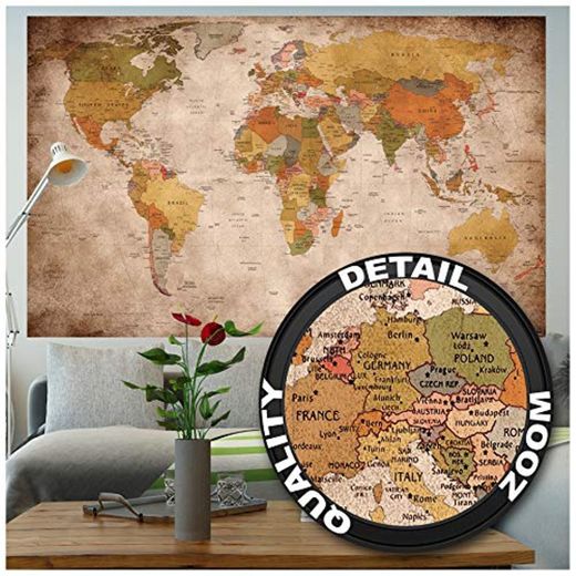 GREAT ART XXL Poster - Vintage y Retro World Map - Poster