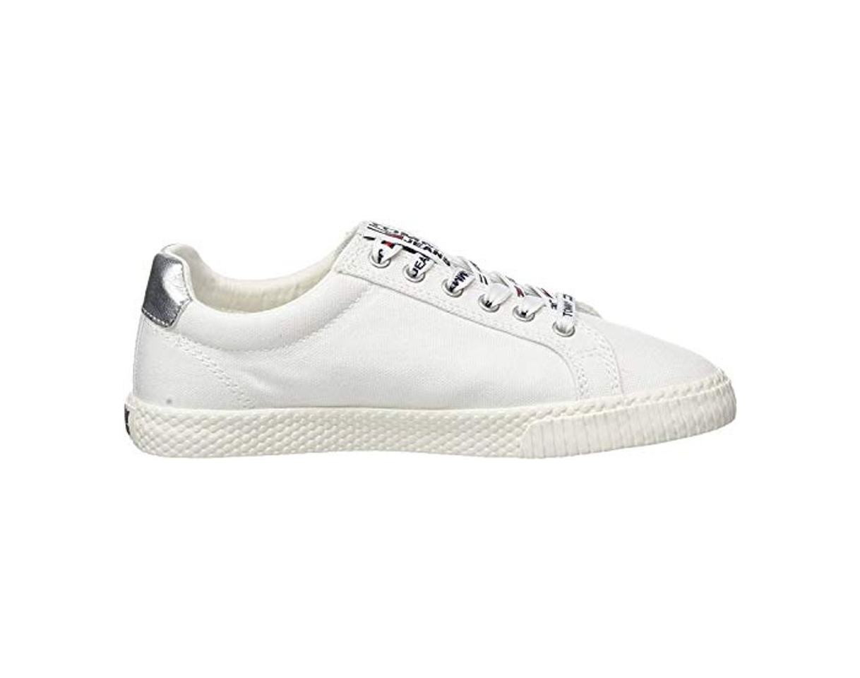 Fashion Hilfiger Denim Tommy Jeans Casual Sneaker, Zapatillas para Mujer, Blanco