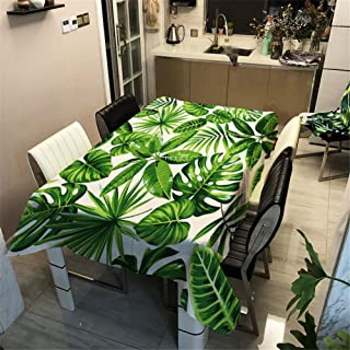 Home Drizzle Mantel para Mesa de Cocina o Salón Monstera Plantas Verdes Hojas