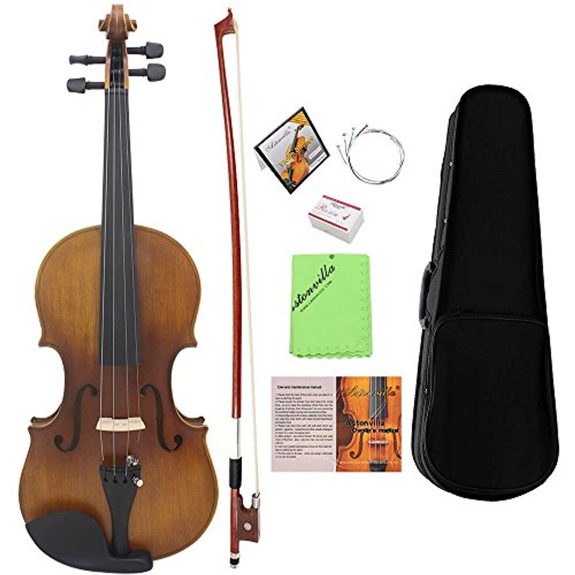 Social ammoon 4/4 Violín de Tamaño Completo Fiddle Acabado Mate Tablero de la