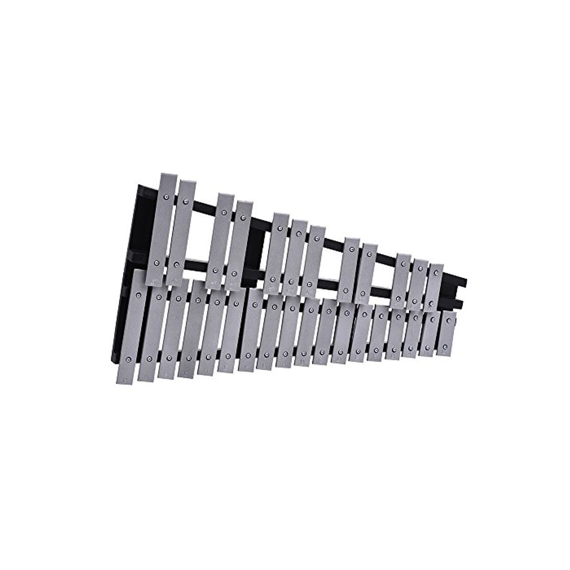 Social ammoon Xilófono Plegable 30 Nota Glockenspiel Marco de Madera Barras de Aluminio Instrumento Musical Percusión Regalo con Bolsa de Transporte