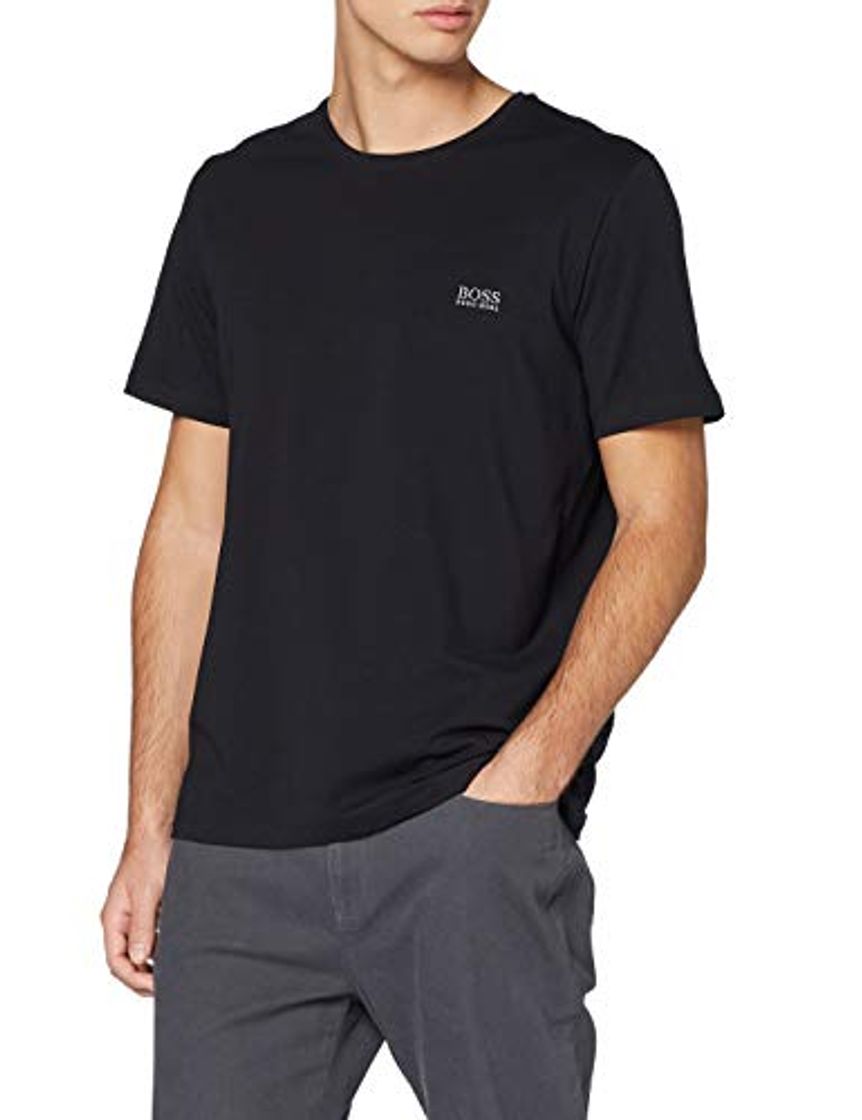 Moda BOSS Mix & Match T-Shirt R Camiseta, Negro