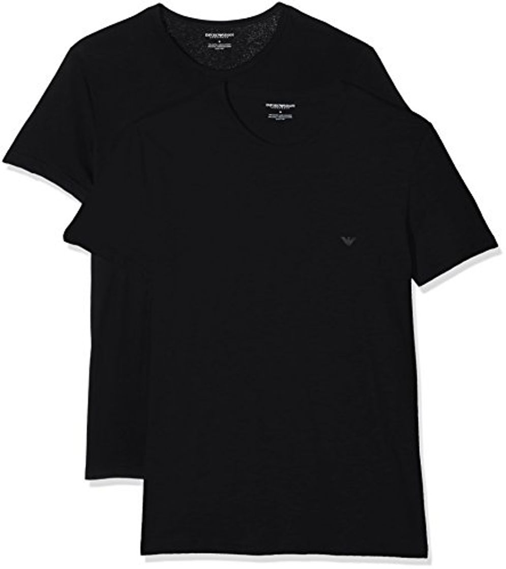 Social Emporio Armani 111647 Camiseta Interior, Negro