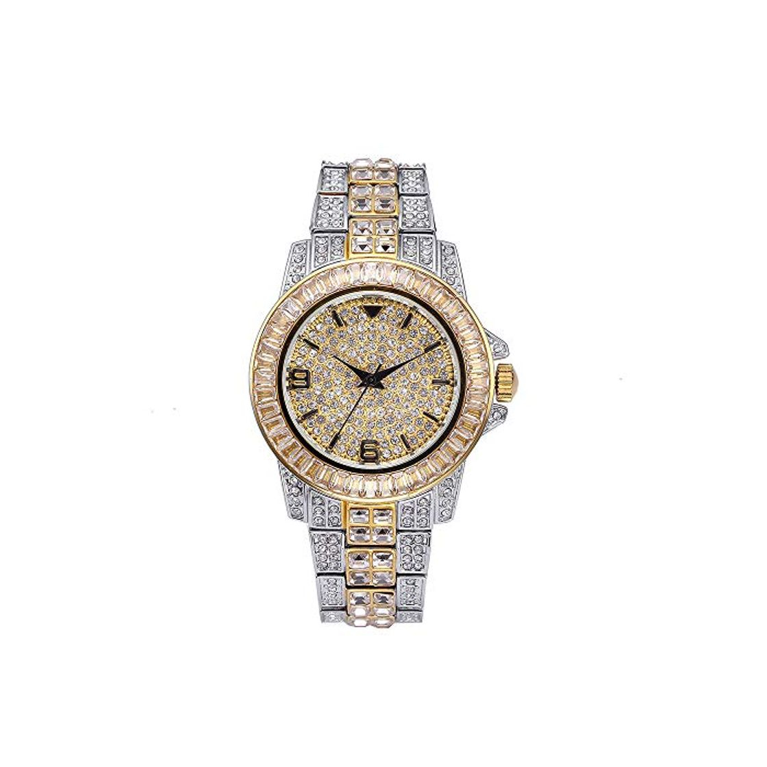 Moda Reloj Diamond Diamond Watch con Reloj de Hip Hop Completo para Hombres