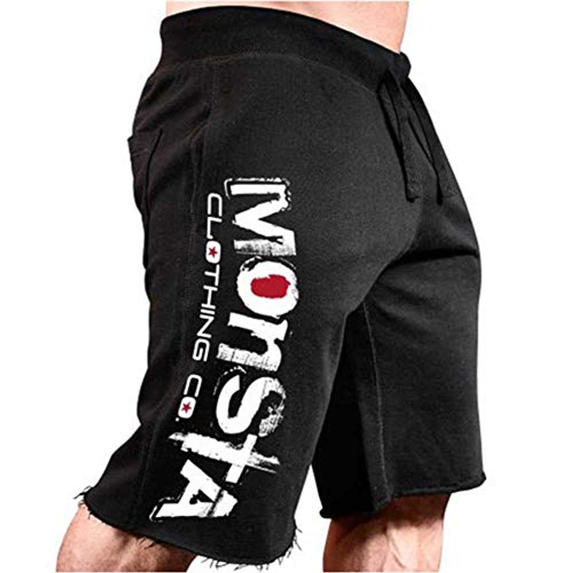 Fashion MCSZG Corta de los Hombres   de algodón Pantalones Cortos para Hombres Pantalones Cortos Sueltos Fitness Culturismo del Basculador para Hombre de la Marca Duradera Entrenamiento pantalón de Fitness