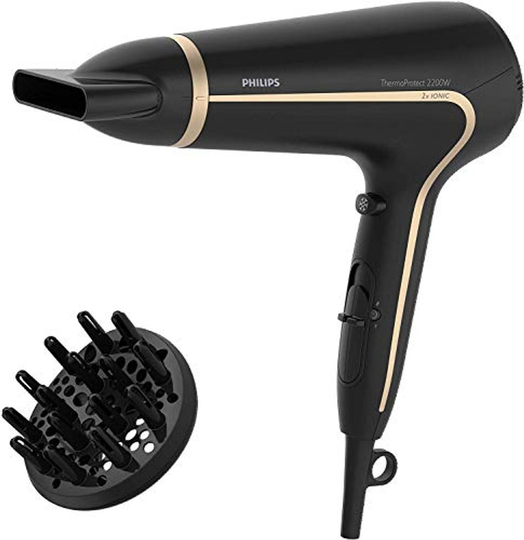 Belleza Philips ThermoProtect Ionic HP8232/20 secador Negro 2200 W - Secador de pelo