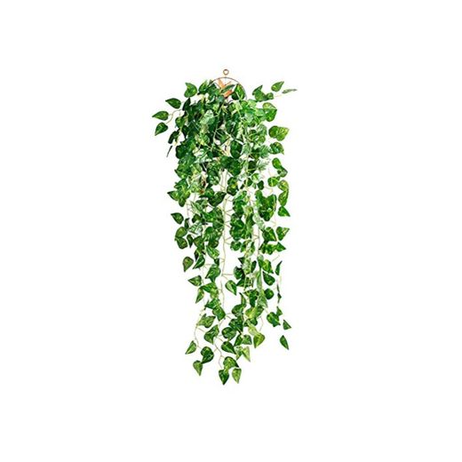 NUOLUX Artificial Fake Scindapsus Leaves Greenery Ivy Vine Plants para decoración de