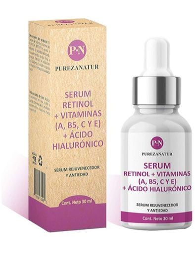 Serum facial retinol + vitaminas + ácido hialurónico 