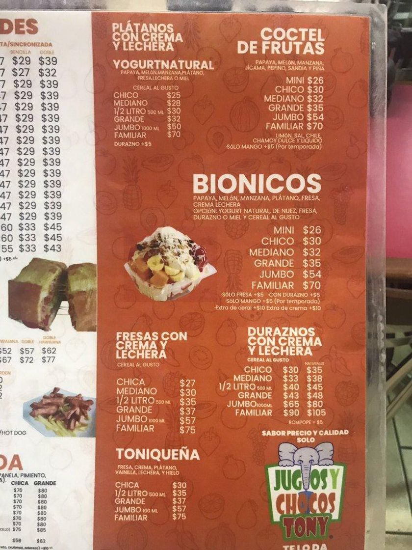 Restaurants Jugos y Chocos Tony