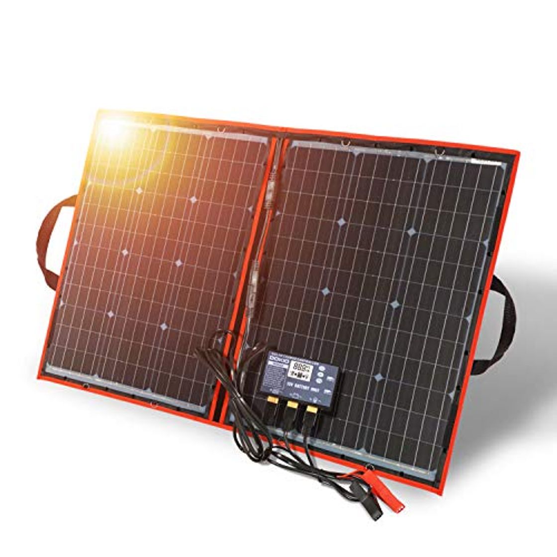 Producto DOKIO Panel Solar Plegable 100w monocristalino para cargar 12v Batería