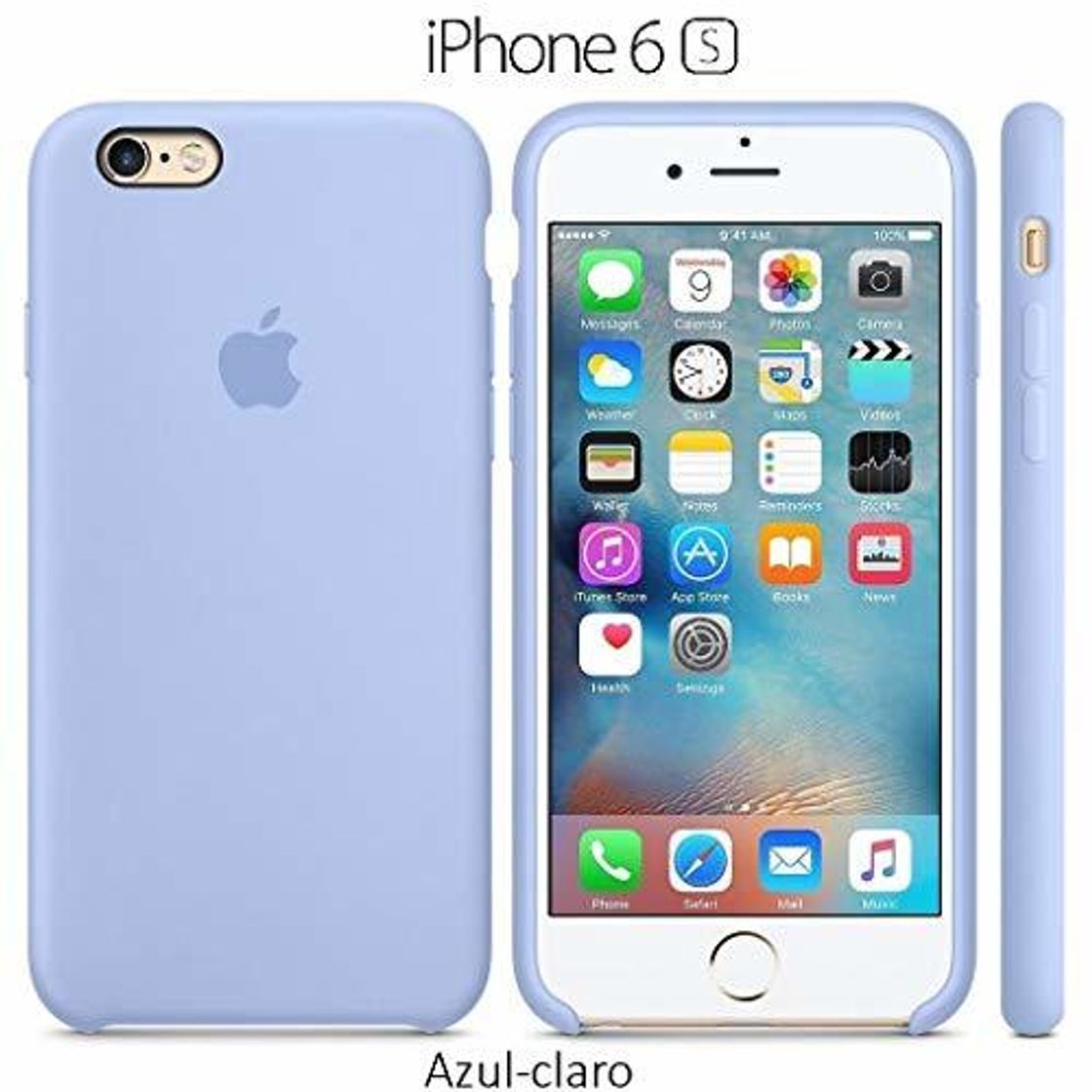 Electrónica Funda Silicona para iPhone 6 y 6s Silicone Case, Textura Suave, Forro