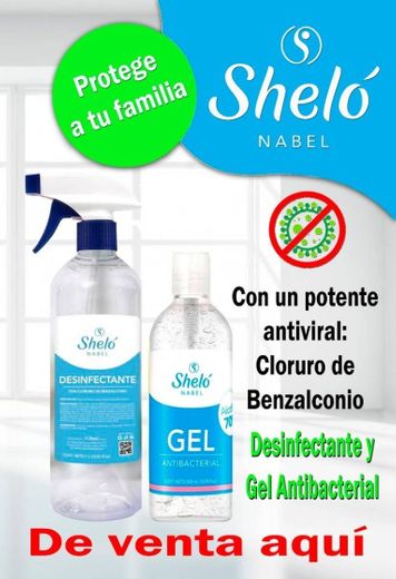 Desinfectante y gel antibacterial Sheló Nabel