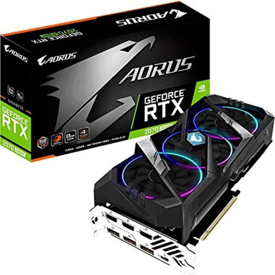 Social Gigabyte Nvidia RTX2070 Super Aorus 8G Fan GDDR6 DP/HDMI PCI Express Tarjeta