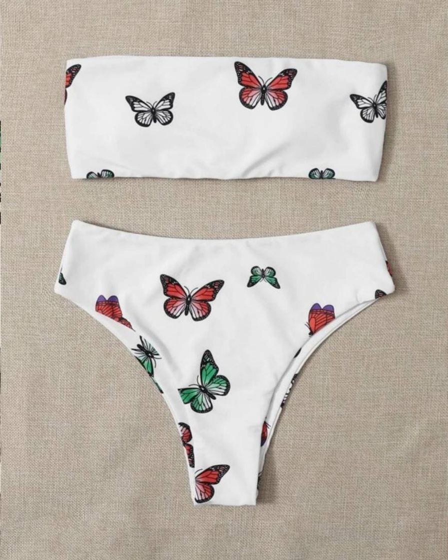 Social Bañador Bikini Bandeau Con Mariposa

