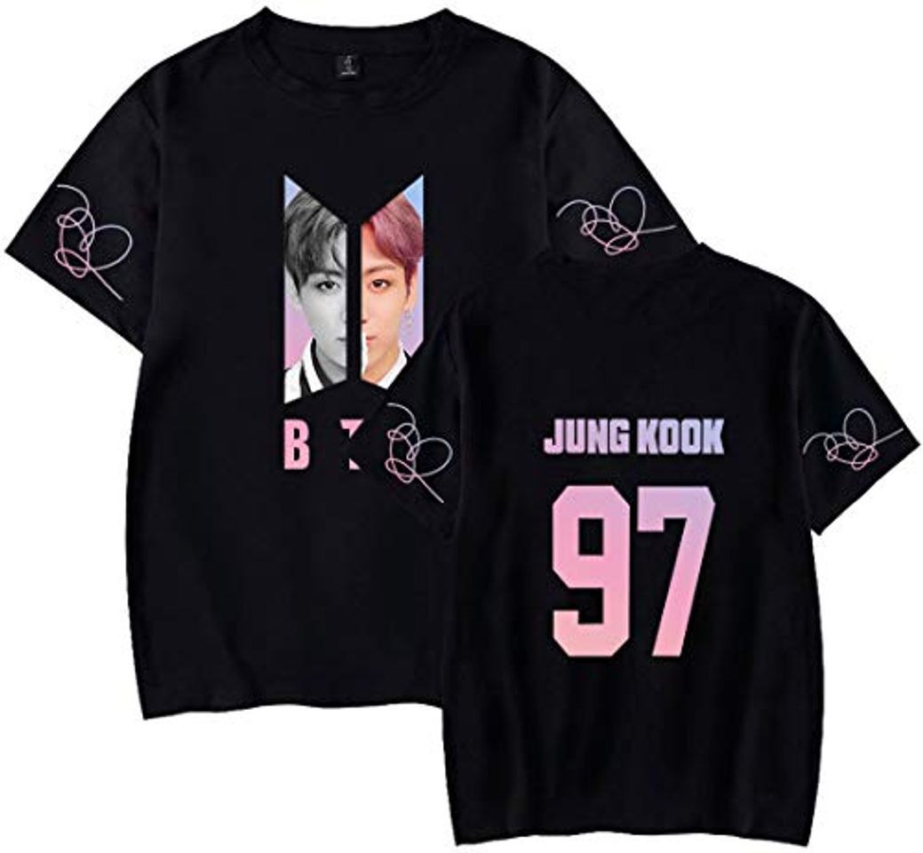 Social EMILYLE Mujer Love Yourself Foto Media Cara Camiseta Tshirt Top Deportiva V