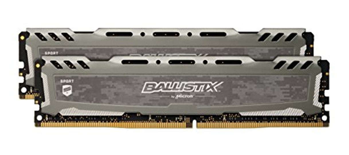 Electrónica Crucial Ballistix Sport LT BLS2K8G4D30AESBK 3000 MHz, DDR4, DRAM, Memoria Gamer Kit